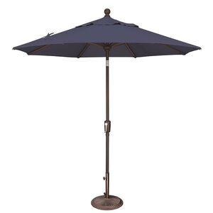 SimplyShade Catalina 7.5' Octagon Push Button Market Umbrella in Sunbrella Fabric - Navy, Navy, hires