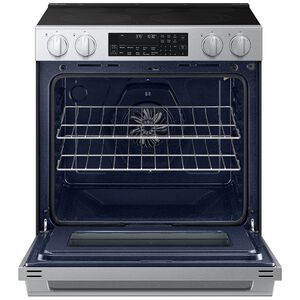 Samsung Bespoke 30 in. 6.3 cu. ft. Smart Air-Fry True European Convection Slide-In Electric Range with Radiant Burners - Stainless Steel, Stainless Steel, hires