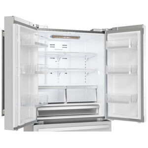 Sharp 36 in. 22.5 cu. ft. Counter Depth 4-Door French Door Refrigerator with Ice Maker - Stainless Steel, , hires
