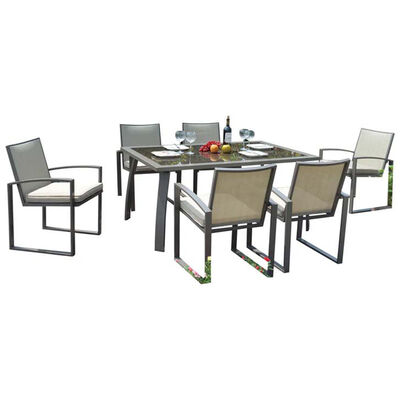 Pelican Reef Moldova 7-Piece Dining Set - Gray | PRP8501GRY7P