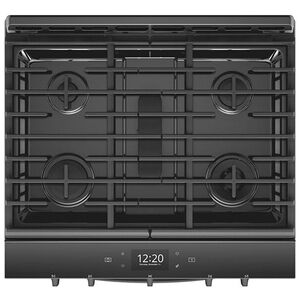 Whirlpool 30 in. 5.8 cu. ft. Smart Air Fry True European Convection Slide-In Gas Range with 5 Sealed Burners & Griddle - Black, Black, hires