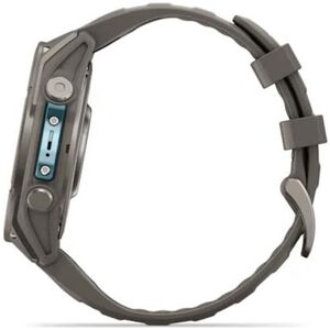 Garmin fenix 9 47 mm, AMOLED Smart Watch - Titanium with Pebble Gray Silicone Band, , hires
