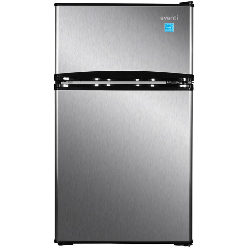 Avanti 19 in. 3.1 cu. ft. Mini Fridge with Top Freezer - Stainless Steel, Stainless Steel, hires
