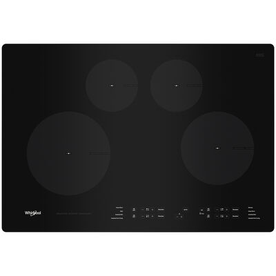 Whirlpool 30 in. Induction Cooktop with 4 Smoothtop Burners - Black | WCI55US0JB