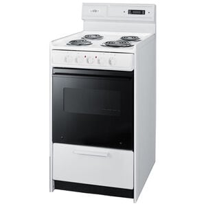 Summit 20 in. 2.4 cu. ft. Electric Range with Coil Burners - White, , hires