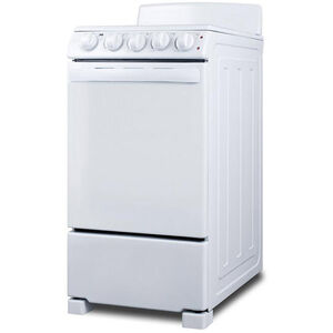 Summit 20 in. 2.3 cu. ft. Oven Freestanding Electric Range with 4 Coil Burners - White, , hires