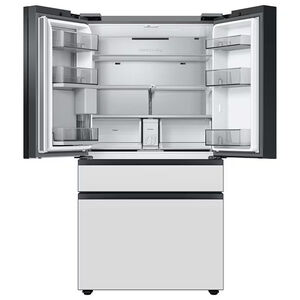 Samsung Bespoke 36 in. 22.8 cu. ft. Smart Counter Depth 4-Door French Door Refrigerator with Internal Water Dispenser - White Glass, White Glass, hires