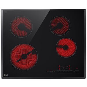 LG 24 in. 4-Burner Electric Cooktop - Black, , hires