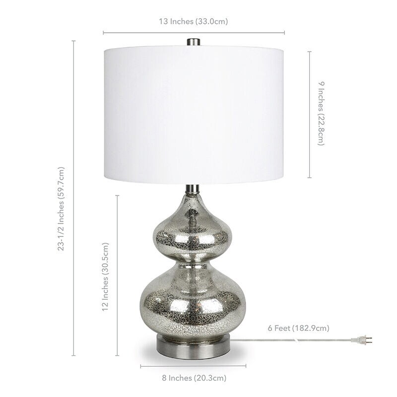 Hudson & Canal Katrin Table Lamp- Mercury Glass, , hires