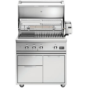 DCS Series 9 36 in. 3-Burner Built-In Natural Gas Grill with Rotisserie, Sear Burner & Smoke Box - Stainless Steel, , hires