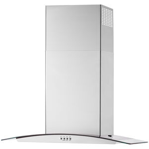 Whirlpool 30 in. Convertible Chimney Style Range Hood with 400 CFM, 3 Fan Speeds & 2 LED Lights - Stainless Steel, , hires