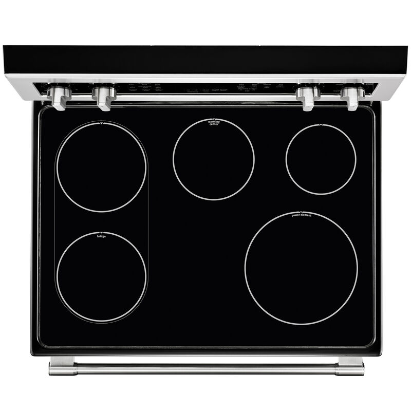 Maytag 30 in. 6.7 cu. ft. True European Convection Double Oven Electric Range with Radiant Burners - Fingerprint Resistant Stainless, , hires