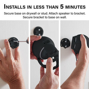 Sanus - Wall Mount Designed for Amazon Echo Dot (4th Gen) - Black, , hires