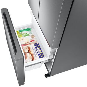 Samsung 33 in. 17.5 cu. ft. Smart Counter Depth French Door Refrigerator with Ice Maker - Fingerprint Resistant Stainless Steel, Fingerprint Resistant Stainless, hires