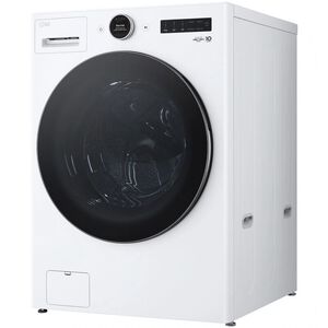 LG 27 in. 4.5 cu. ft. Smart Stackable Front Load Washer with AI DD Built-In Intelligence, TurboWash 360 Technology, Allergiene, Sanitize & Steam Wash Cycle - White, , hires
