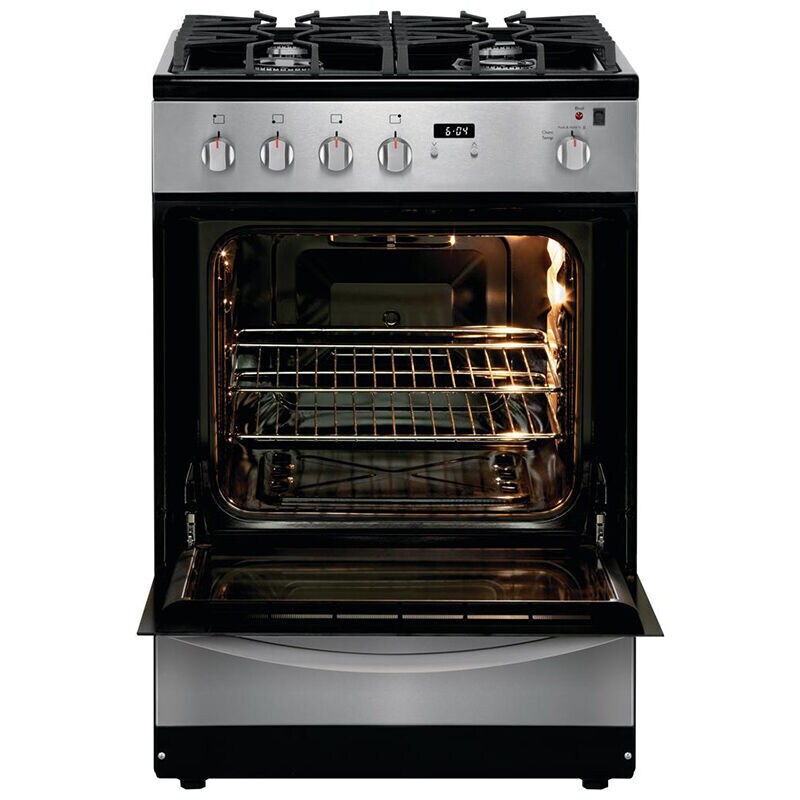 Frigidaire 24 in. 1.9 cu. ft. Gas Range with 4 Sealed Burners - Stainless Steel, Stainless Steel, hires