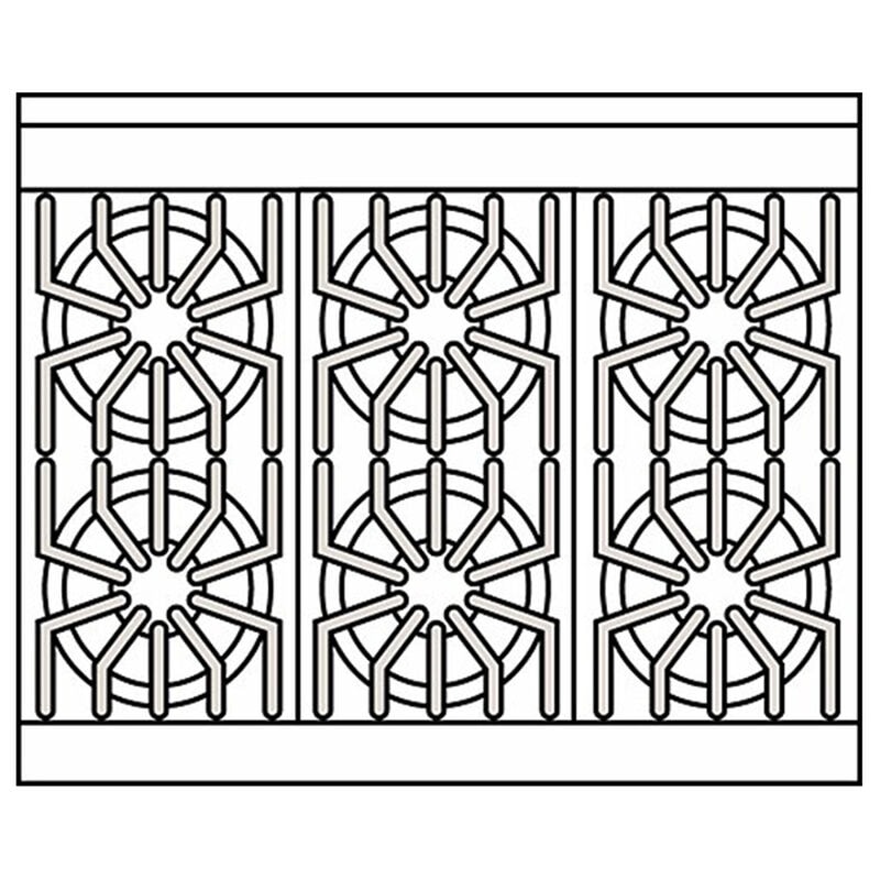 Viking 5 Series 36 in. 5.6 cu. ft. True European Convection Dual Fuel Range with 6 Sealed Burners - Stainless Steel, , hires