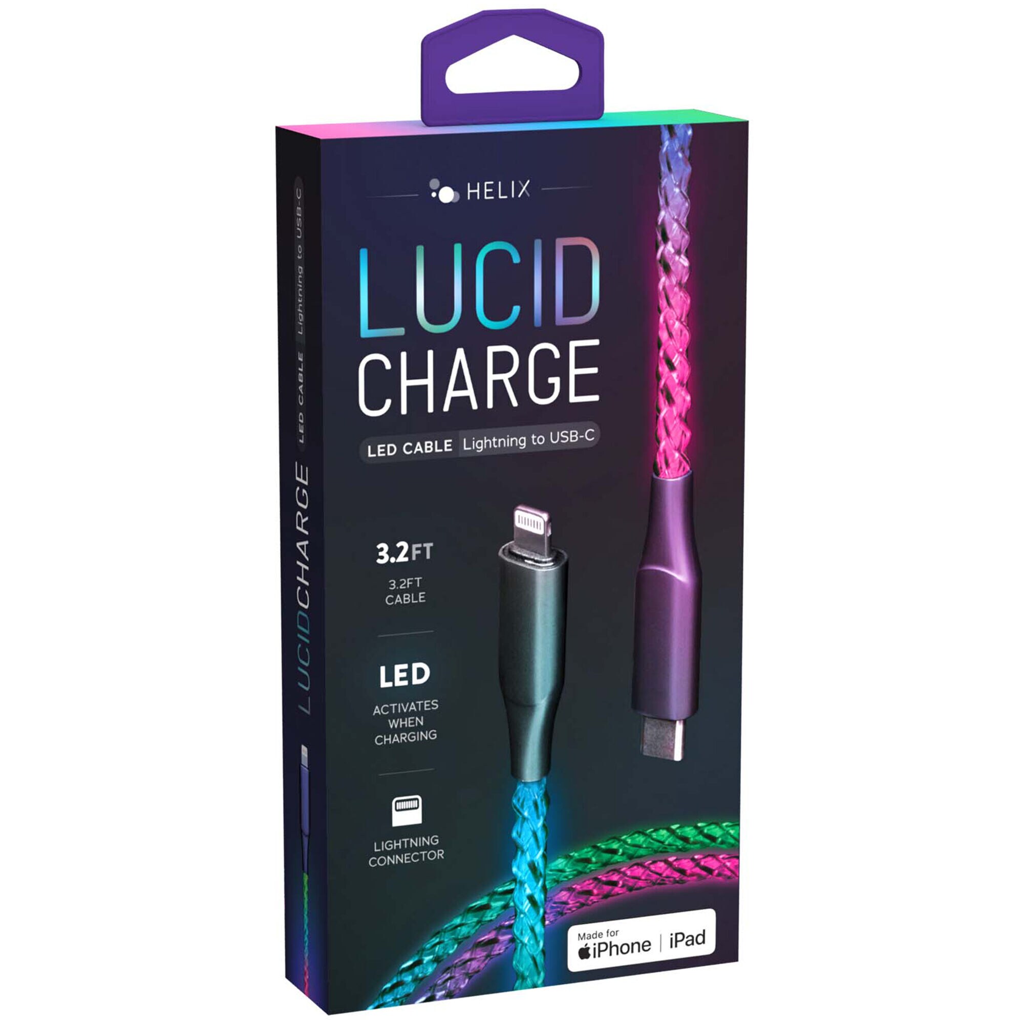 Lucid Lightning to USB-C PD LED Charge Cable | P.C. Richard