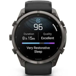 Garmin fenix 9 Pro 51 mm, AMOLED Smart Watch - Carbon Gray DLC Titanium with Black/Pebble Gray Silicone Band, , hires