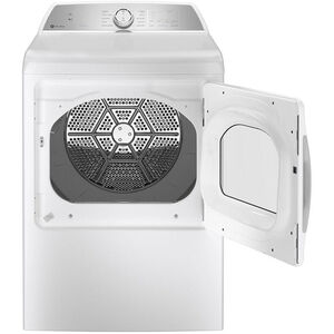GE Profile 27 in. 7.4 cu. ft. Smart Electric Dryer with Aluminized Alloy Drum, Sanitize Cycle & Sensor Dry - White, White, hires