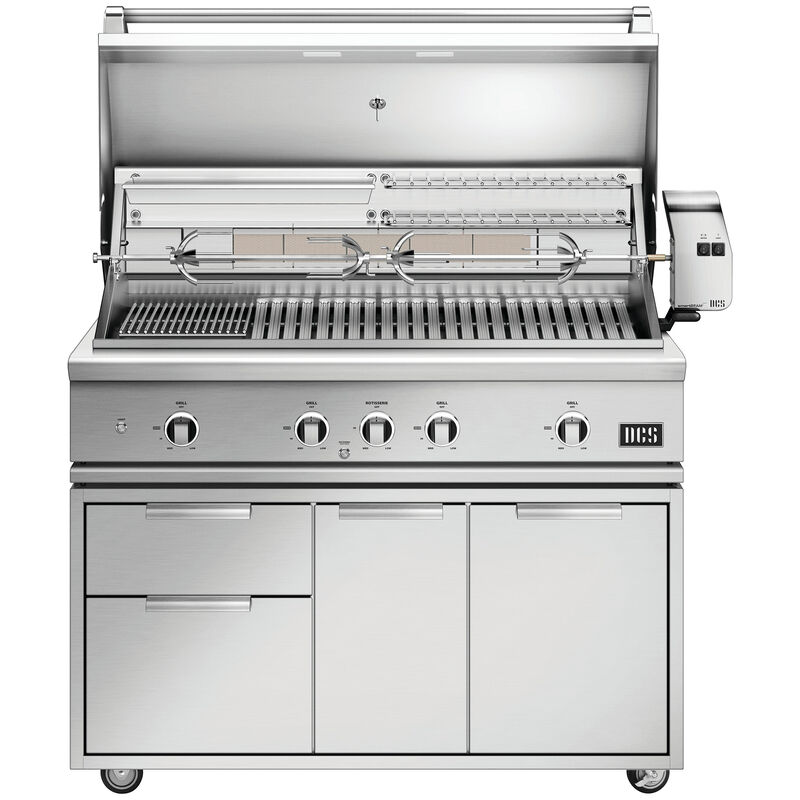 DCS Series 9 48 in. 3-Burner Built-In Liquid Propane Gas Grill with Rotisserie, Sear Burner & Smoke Box - Stainless Steel, , hires