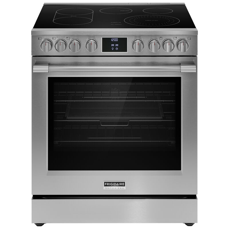 Frigidaire Professional 30 in. 6.2 cu. ft. Air Fry True European Convection Steam Electric Range with Smoothtop Burners - Stainless Steel, , hires