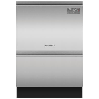 Fisher & Paykel Series 7 24 in. Front Control Smart Dishwasher with 42 dBA & Pocket Handle - Stainless Steel | DD24DT2NX9