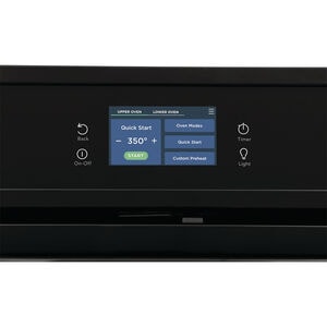 Frigidaire 30 in. 10.6 cu. ft. Top Control Electric Double Wall Oven with Standard Convection - Black, Black, hires