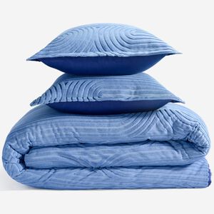 BEDGEAR Performance Duvet & 2pc Sham Set, Racetrack, Stonewash Blue, King, , hires