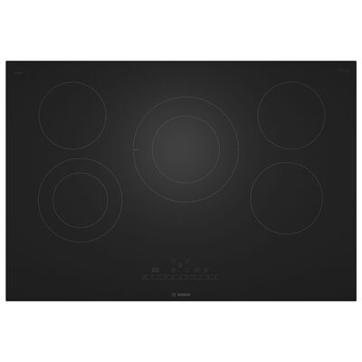 Bosch 800 Series 30 in. 5-Burner Electric Cooktop with Power Burner - Black | NET8062UC