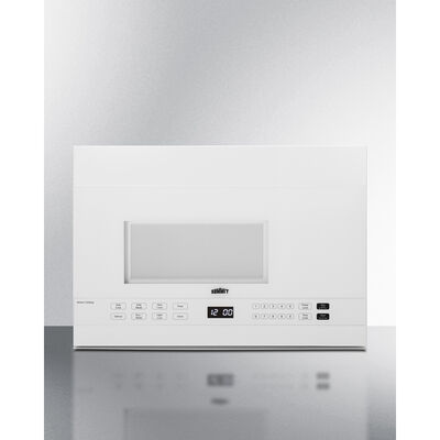 Summit 24" 1.4 Cu. Ft. Over-the-Range Microwave with 10 Power Levels & Sensor Cooking Controls - White | MHOTR241W