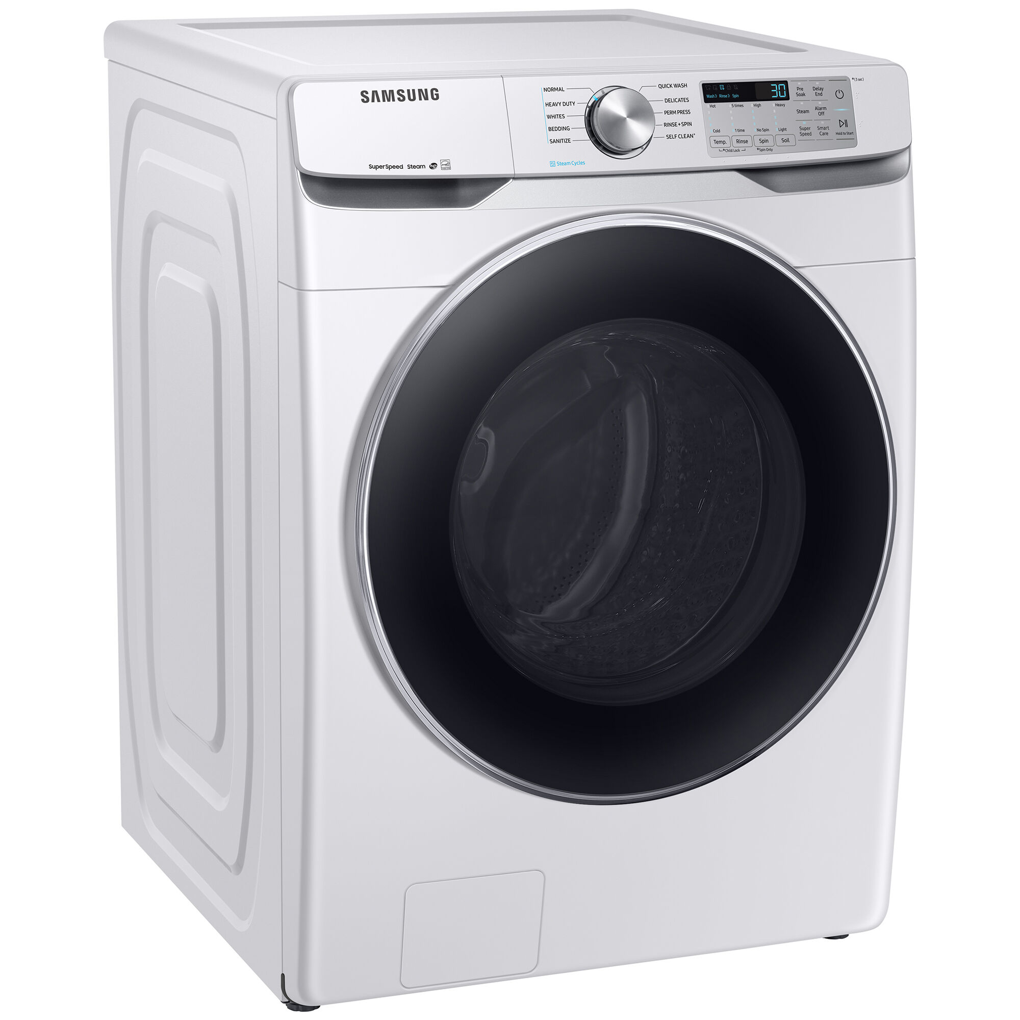 White Front Load Washer Ft Samsung WF45T6200AW 4.5 Cu 
