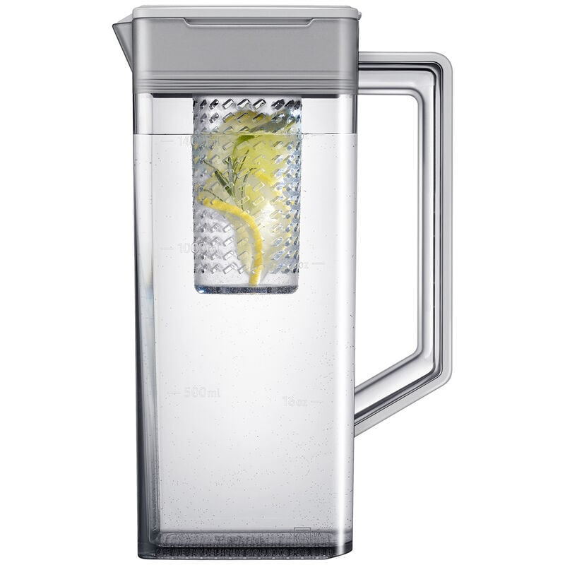 Samsung Bespoke 36 in. 28.6 cu. ft. Smart 4-Door Flex French Door Refrigerator with Temperature Controlled Beverage Center & Internal Water Dispenser - Fingerprint Resistant Stainless Steel, Fingerprint Resistant Stainless, hires