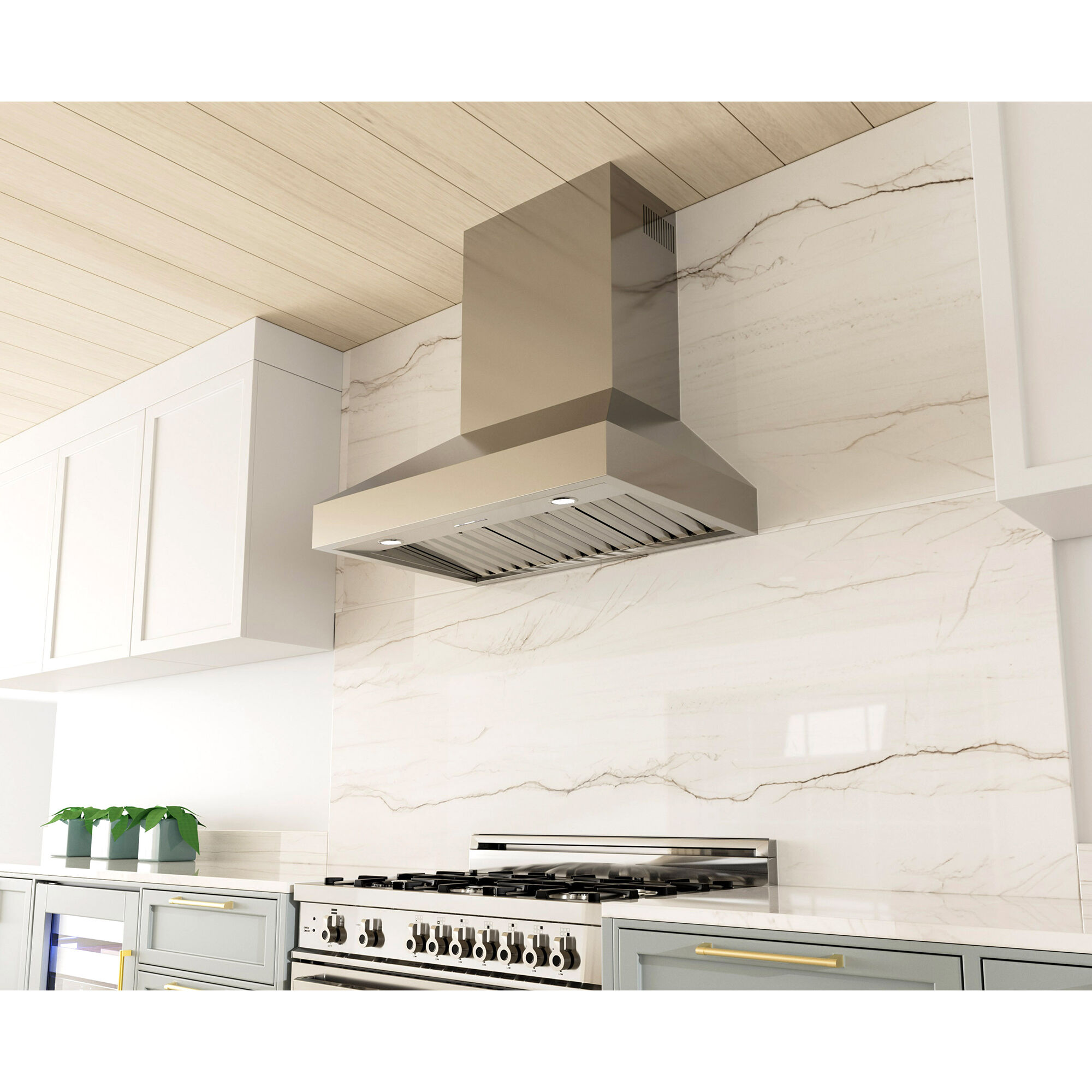 XO 36 in. Convertible Chimney Style Range Hood with 600 CFM, 4 Fan