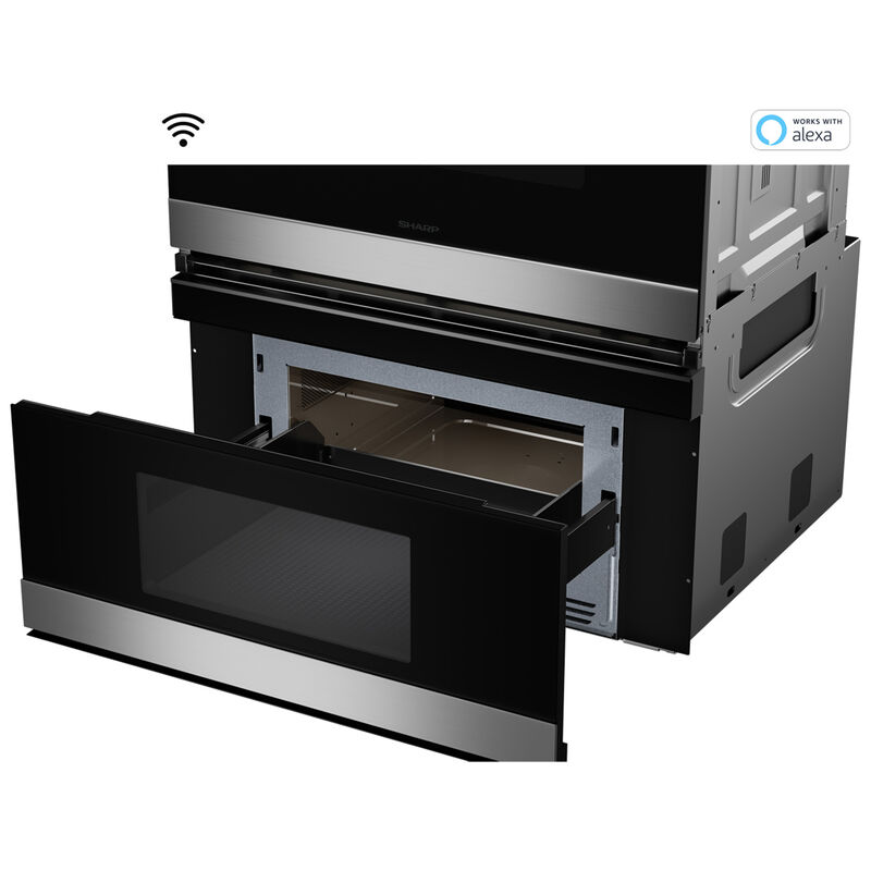 Sharp 30 in. 6.2 cu. ft. Smart Electric Microwave/Wall Oven Combo with True European Convection - Stainless Steel, , hires