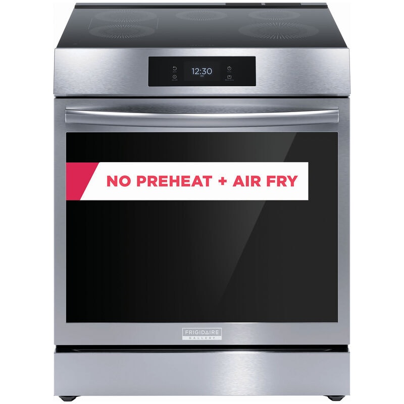 Frigidaire Gallery Series 30 in. 6.2 cu. ft. Air Fry True European Convection Steam Slide-In Electric Range with 5 Induction Burners - Stainless Steel, , hires