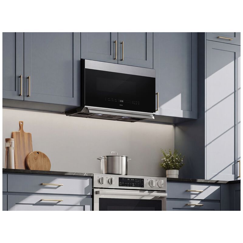 Samsung 30 in. 2.1 cu. ft. 1000W Smart Over-the-Range Microwave with 500 CFM & Sensor Cooking - Stainless Steel, , hires