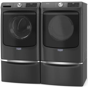 Maytag 27 in. 4.8 cu. ft. Stackable Front Load Washer with Extra Power and 16-Hr Fresh Hold - Volcano Black, Volcano Black, hires