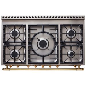 La Cornue Cornufe Series 43 in. 4.6 cu. ft. Standard Convection Double Oven Dual Fuel Range with 5 Sealed Burners - Tapestry, , hires