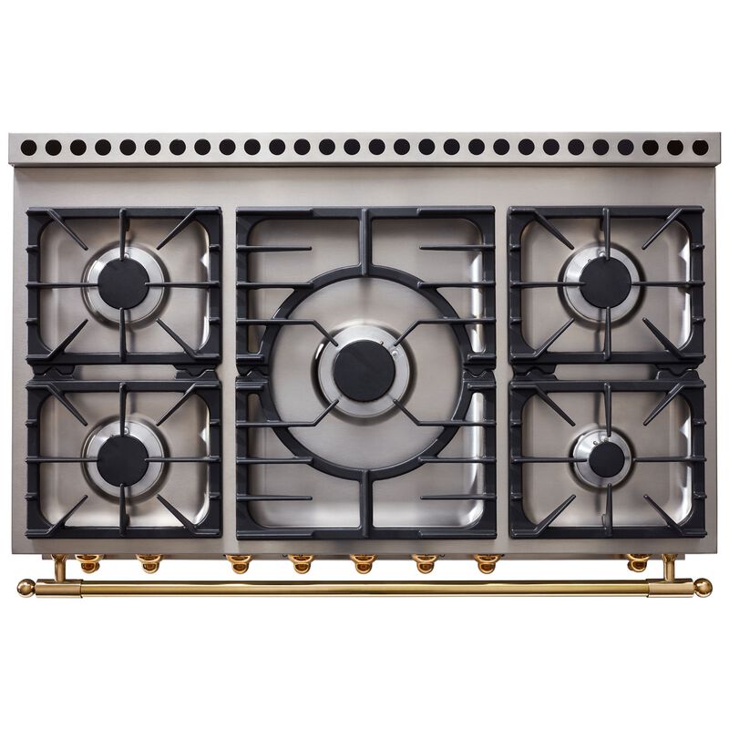 La Cornue Cornufe Series 43 in. 4.6 cu. ft. Standard Convection Double Oven Dual Fuel Range with 5 Sealed Burners - Tapestry, , hires