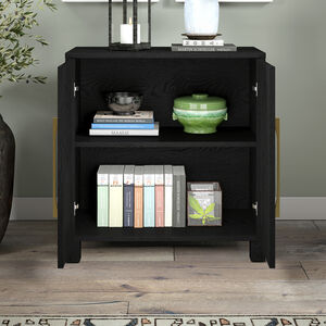 Hudson & Canal Chabot 28" Wide Rectangular Accent Cabinet - Black Grain, , hires