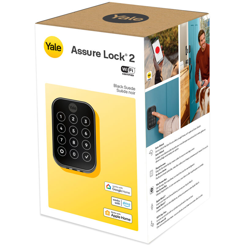 Yale - Assure Lock 2, Key-Free Touchscreen Lock with Wi-Fi - Black Suede, , hires