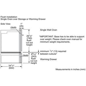 Bosch 500 Series 30 in. 2.2 cu. ft. Warming Drawer - Stainless Steel, , hires