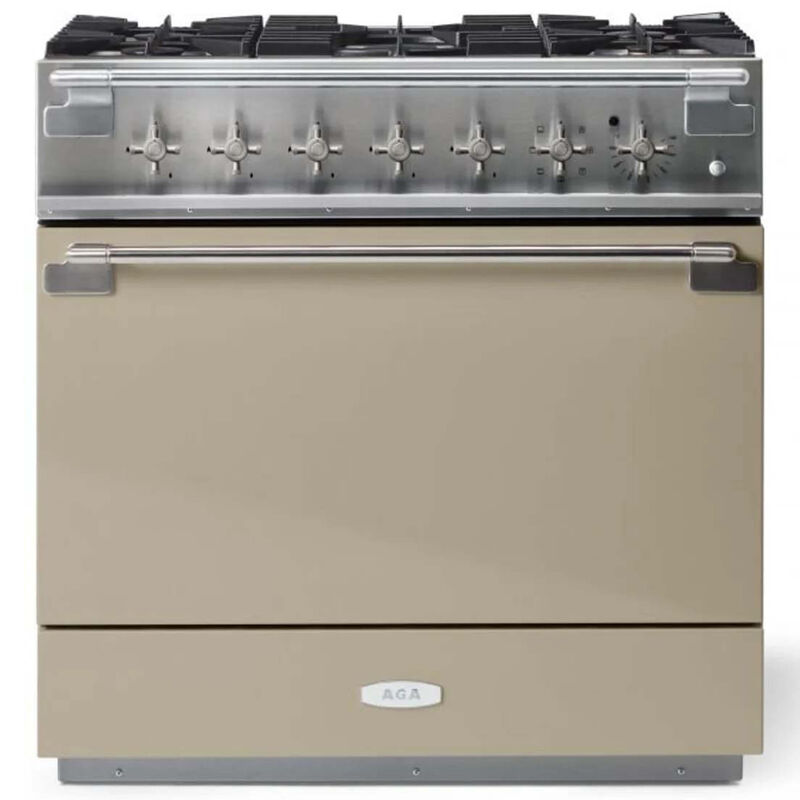 AGA Elise 36 in. 4.5 cu. ft. Dual Convection Dual Fuel Range with 5 Sealed Burners - Fawn, , hires