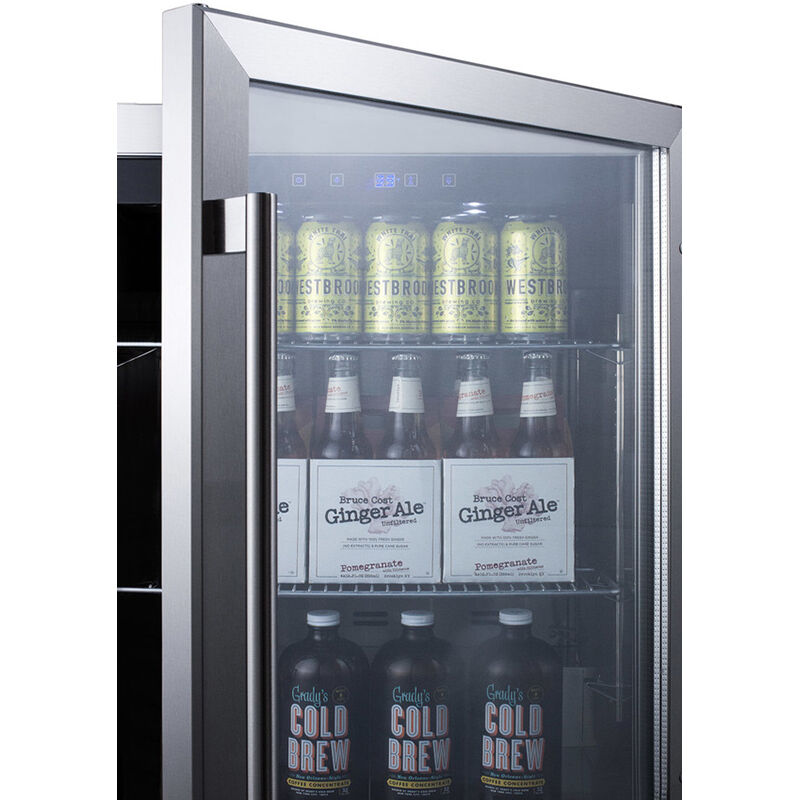 Summit Commercial 24 in. 5.0 cu. ft. Built-In Beverage Center with Adjustable Shelves & Digital Control - Stainless Steel, , hires