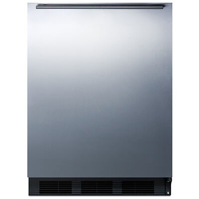 Summit 24 in. 5.1 cu. ft. Mini Fridge with Freezer Compartment - Stainless Steel | C663BKBIH2A