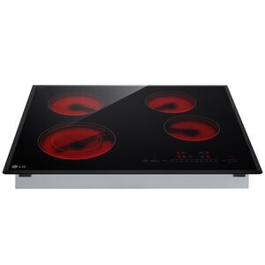 LG 24 in. 4-Burner Electric Cooktop - Black, , hires
