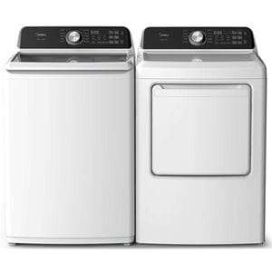 Midea 27 in. 4.4 cu. ft. Smart Top Load Washer with Power Wave 360 Agitator - White, White, hires