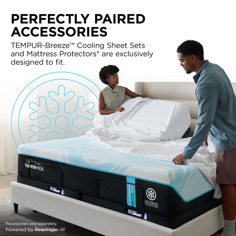 Tempur-Pedic LuxeBreeze 2.0 Soft Split Head King Size Mattress, , hires