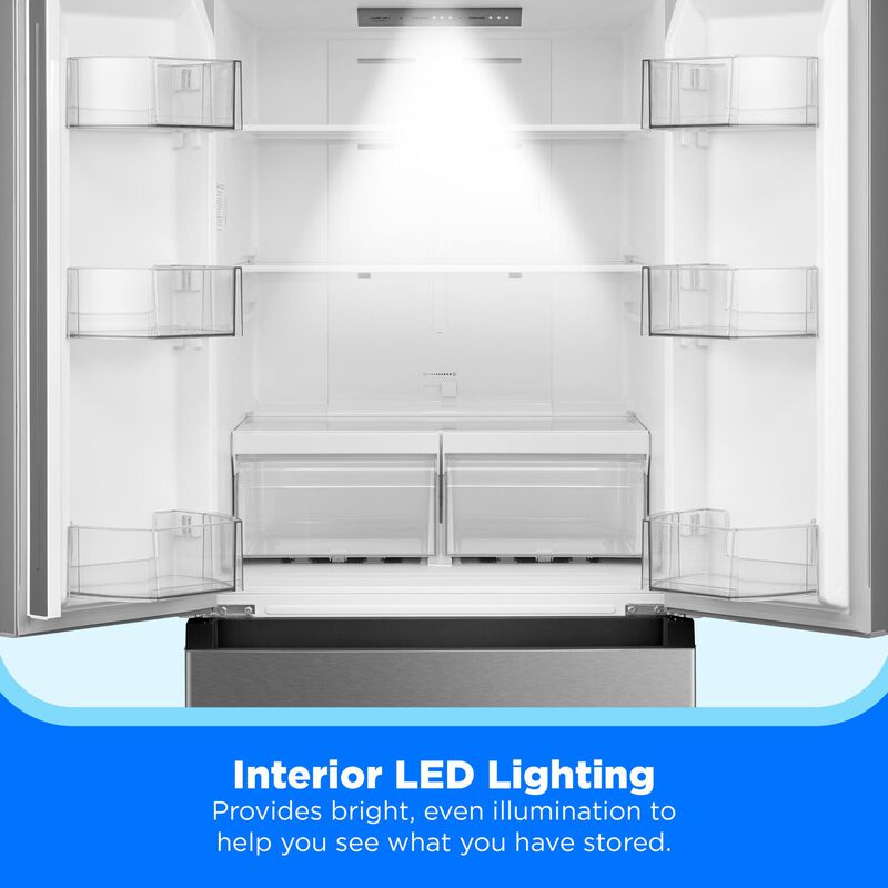 Midea 30 in. 18.4 cu. ft. French Door Refrigerator - Stainless Steel, , hires